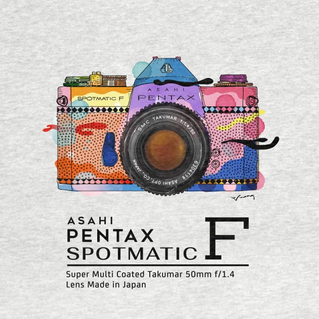 Colorful vintage camera Asahi Pentax Spotmatic F by notyetfamous